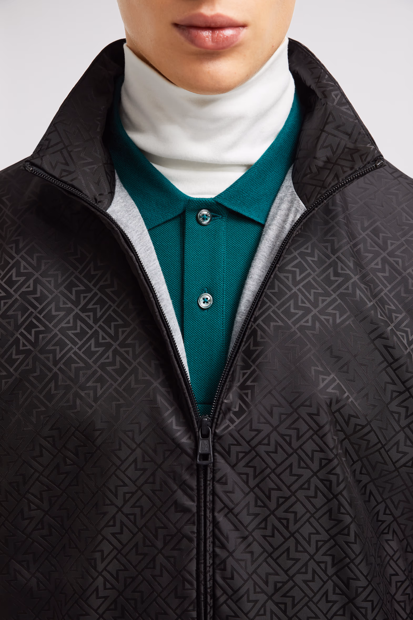 Vanoise Monogram Jacquard Windbreaker Men Black Moncler 7